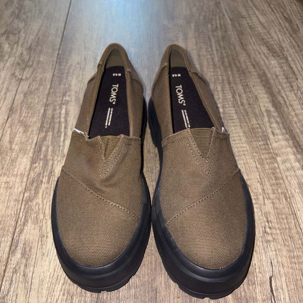 TOMS Women's Alpargata Combat Low Sneaker in Dark Olive Canvas